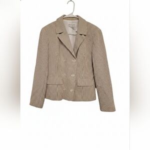 Bloomingdale's Tan Pinstripe Blazer~Size 8